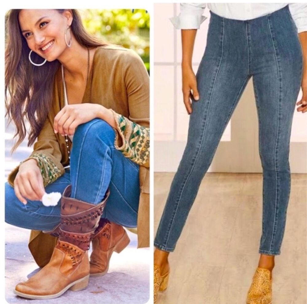 Soft surroundings The Ultimate Denim Pull-on Skinny Sz Small Jeans